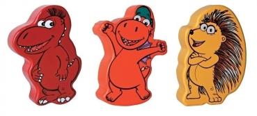 Preview: Der kleine Drache Kokosnuss Rasselfiguren 3er Set - Kokosnuss, Oskar, Matilda